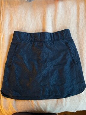 Navy Athletic Skort with Hidden Zip Pockets